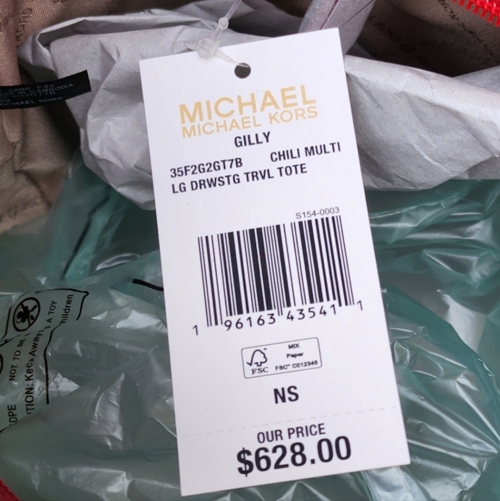 ⚠️LAST 1⚠️ Michael Kors Gilly Logo Center Stripe Tote Bag - Picture 7 of 8
